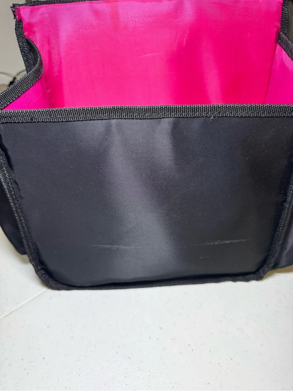 Caboodles Hair Tool Organizer Tote Bag - Black Pink Hot Tool Storage Carry Caddy